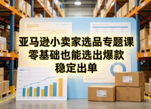 亚马逊小卖家选品专题课，零基础也能选出爆款，稳定出单-琴书聊项目