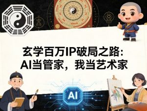 玄学百万IP破局之路：AI当管家，我当艺术家-琴书聊项目