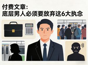 付费文章：底层男人必须要放弃这6大执念-琴书聊项目