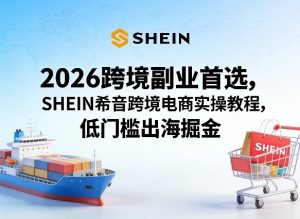2026跨境副业首选，SHEIN希音跨境电商实操教程，低门槛出海掘金-琴书聊项目