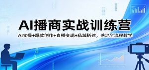 AI播商实战训练营：AI实操+爆款创作+直播变现+私域搭建，落地全流程教学-琴书聊项目