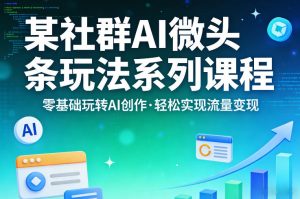 某社群的AI微头条玩法系列课程，零基础玩转AI创作，轻松实现流量变现-琴书聊项目