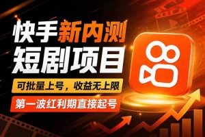 快手最新短剧玩法，零操作无脑上号，收益无上限，新手也能轻松上车-琴书聊项目