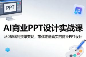 AI商业PPT设计实战课，从0基础到接单变现，带你走进真实的商业PPT设计-琴书聊项目