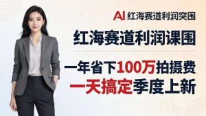 服装老板AI模特图课：一年省下100万拍摄费，一天搞定季度上新，红海赛道利润突围-琴书聊项目