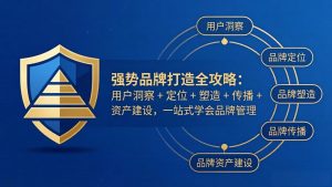 强势品牌打造全攻略：用户洞察 + 定位 + 塑造 + 传播 + 资产建设，一站式学会品牌管理-琴书聊项目