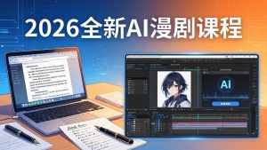 2026全新AI漫剧课程：覆盖创作全链路，教你写作分镜剪辑配音一站式打造漫剧作品-琴书聊项目
