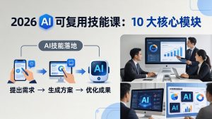2026AI可复用技能-4月新课：10大核心模块，手把手教你把AI用进工作、产出成果-琴书聊项目