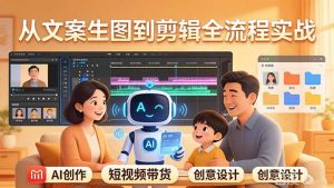 原创 AI 剧情短视频带货：AI+家庭剧情+带货广告，从文案生图到剪辑全流程实战-琴书聊项目