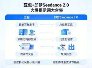 豆包+即梦Seedance 2.0，市面上卖的比较火爆的提示词大合集-琴书聊项目