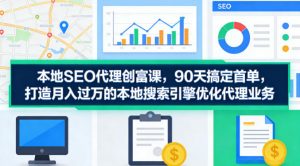 本地SEO代理创富课，90天搞定首单，助您打造月入过W的本地搜索引擎优化代理业务-琴书聊项目