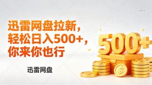 迅雷网盘锐评拉新，轻松日入几张，小白副业首选-琴书聊项目