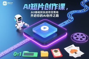 AI短片创作课，从0基础到实战项目落地，开启你的AI创作之路(更新0411)-琴书聊项目