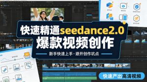 快速精通seedance2.0爆款视频创作，快速产出高清视频，避开大量创作坑点，新手也能快速上手-琴书聊项目