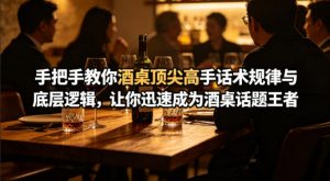 付费文章：手把手教你酒桌顶尖高手话术规律与底层逻辑，让你迅速成为酒桌话题王者(二十年全网独家经验分享)-琴书聊项目