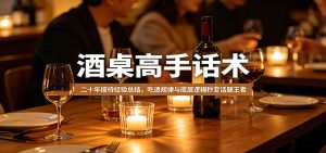 酒桌高手话术：二十年接待经验总结，吃透规律与底层逻辑秒变话题王者-琴书聊项目