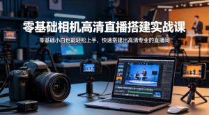 零基础相机高清直播间搭建实战课，小白也能轻松上手，快速搭建出高清专业的直播间-琴书聊项目
