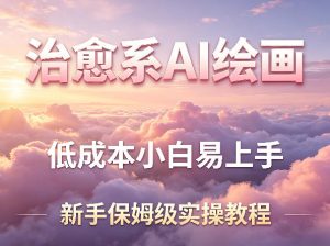 治愈系AI绘画提示词项目，低成本小白易上手，每天10分钟，新手保姆级实操教程-琴书聊项目