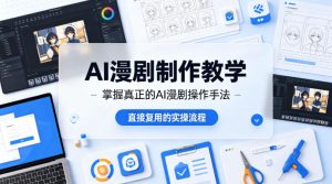 AI漫剧制作教学，带你掌握真正的AI漫剧操作手法，直接复用的实操流程-琴书聊项目