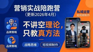 营销实战陪跑营(更新26年4月-琴书聊项目