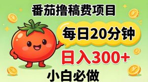 番茄撸稿费，每天20分钟，日入300+！0门槛躺賺，小白直接抄作业【揭秘】-琴书聊项目