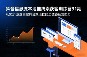 抖音信息流本地推线索获客训练营31期，从0到1系统掌握抖音本地推的全链路运营能力(更新0421)-琴书聊项目