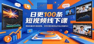 日更100条短视频线下课：揭秘批量创作底层逻辑，手把手教你高效出片抢占流量风口-琴书聊项目