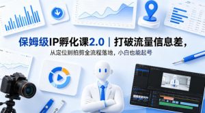 保姆级IP孵化课2.0｜打破流量信息差，从定位到拍剪全流程落地，小白也能起号-琴书聊项目