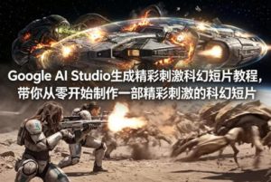 Google AI Studio生成精彩刺激科幻短片教程，带你从零开始制作一部精彩刺激的科幻短片【双语字幕】-琴书聊项目