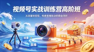 视频号实战训练营高阶班，从流量到变现，构建直播驱动的商业闭环(26年4月)-琴书聊项目