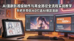 AI漫剧影视级制作与商业路径全流程实战教学，手带你从0打造AI爆款漫剧-琴书聊项目