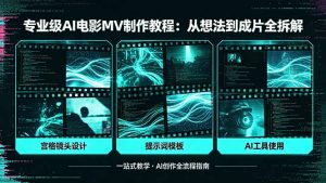 专业级AI电影MV制作教程，从想法到成片全拆解，宫格镜头+提示词模板+AI工具一站式教学-琴书聊项目
