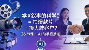 学《叙事的科学》= 拍爆款片 + 接大牌客户？26 节课 + AI 助手直接送！-琴书聊项目