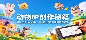 动物IP创作秘籍：拆解三大核心技法，零基础打造高流量萌宠短剧-琴书聊项目