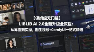 【保姆级无门槛】LIBLIB AI 2.0全新升级全教程：从界面到实操，图生视频+ComfyUI一站式精通-琴书聊项目