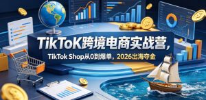 TikToK跨境电商实战营，TikTok Shop从0到爆单，2026出海夺金-琴书聊项目
