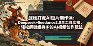 武松打虎AI短片制作课：Deepseek+Seedance2.0全工具实操，轻松解锁经典IP的AI视频创作玩法-琴书聊项目