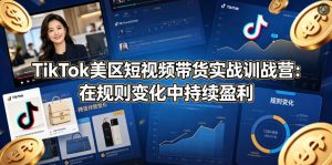 TikTok美区短视频带货实战训战营：在规则变化中持续盈利-琴书聊项目