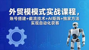 外贸新模式实战课程-更新5月，账号搭建+截流技术+AI矩阵+独家方法实现自动化获客-琴书聊项目