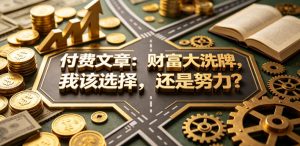 付费文章：财富大洗牌，我该选择，还是努力？-琴书聊项目