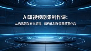 AI短视频剧集制作课:从构思到发布全流程,结构化创作完整叙事作品-琴书聊项目