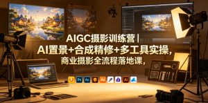 AIGC摄影训练营｜AI置景+合成精修+多工具实操，商业摄影全流程落地课-琴书聊项目