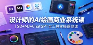 设计师的AI绘画商业系统课｜SD+MJ+ChatGPT全工具实操落地课-琴书聊项目