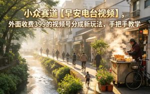 小众赛道【早安电台视频】，外面收费399的视频号分成新玩法，手把手教学-琴书聊项目