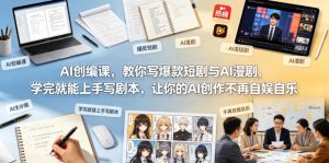 AI创编课,教你写爆款短剧与AI漫剧,学完就能上手写剧本,让你的AI创作不再自娱自乐(更新0521)-琴书聊项目