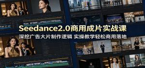 Seedance2.0商用成片实战课：深挖广告大片制作逻辑，实操教学轻松商用落地-琴书聊项目