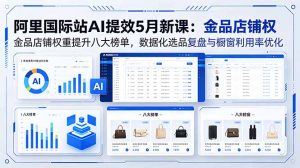 阿里国际站AI提效5月新课：金品店铺权重提升八大榜单，数据化选品复盘与橱窗利用率优化-琴书聊项目