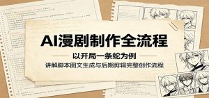 AI漫剧制作全流程:以开局一条蛇为例,讲解脚本图文生成与后期剪辑完整创作流程-琴书聊项目