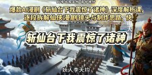 爆款AI漫剧《斩仙台下我震惊了诸神》深度解析课，逐段拆解仙侠漫剧镜头与制作思路，快速复刻爆款创作模式-琴书聊项目