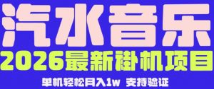 【汽水音乐挂G】26年最新玩法，全自动运行，可矩阵放大，月收5000-1W，独家技术【揭秘】-琴书聊项目